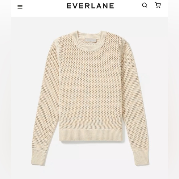 Everlane Sweaters - EVERLANE MESH COTTON SWEATER SIZE XL